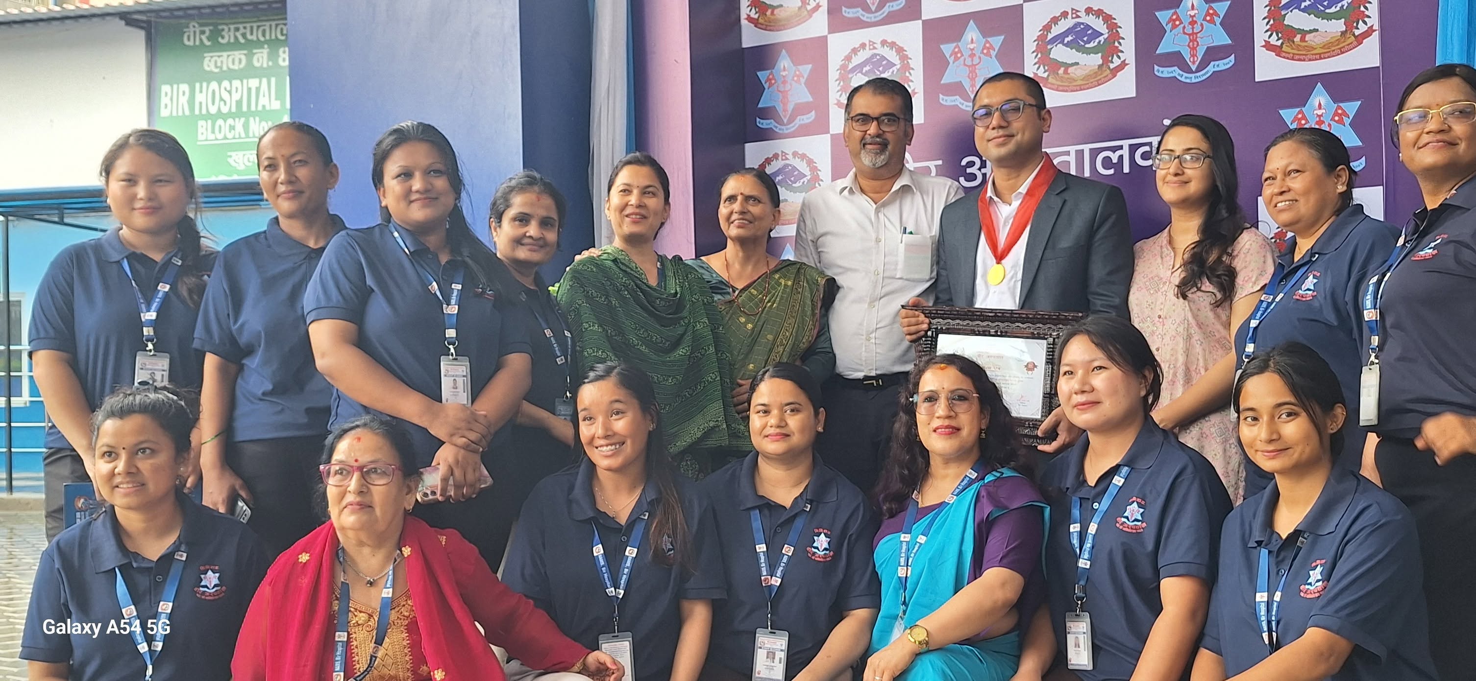 Dr. Mishra with Bir Hospital Cardiology team