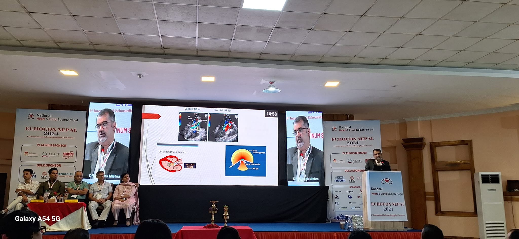 Dr. Mishra presenting at ECHOCON Nepal 2024