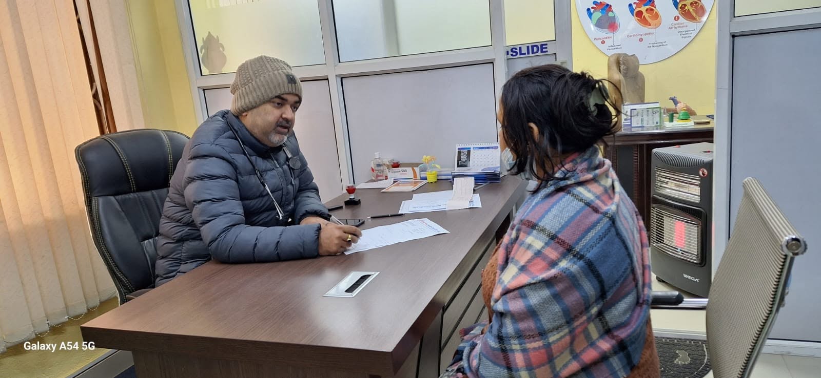 Dr. Mishra in cardiology consultation